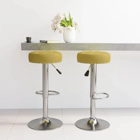 vidaXL Scaune de bar, 2 buc., verde, material textil