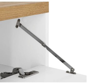 Dulap sub chiuvetă alb cu aspect de lemn de stejar 60x57 cm Thessa – Støraa