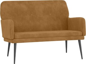 vidaXL Bancă, maro, 108x79x79 cm, catifea