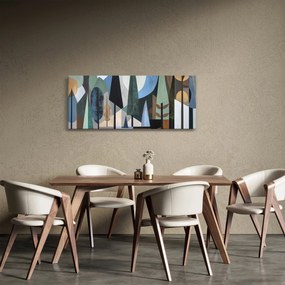 Tablou - Abstracție geometrică naturală II. (120x50 cm)