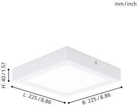 Eglo 94078 - Plafonieră LED FUEVA 1, 16,44 W, 230 V