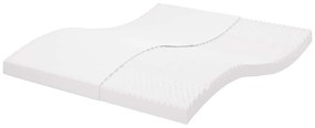 vidaXL Saltea din spumă, alb, 160x210 cm, 7 zone, duritate 20 ILD