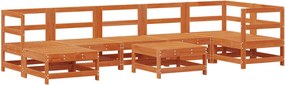 vidaXL Set de lounge pentru grădină 8 pcs Maro Ceară Lemn masiv de pin