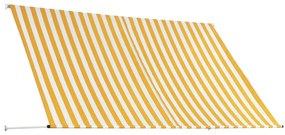 Copertina retractabila, galben si alb, 250 x 150 cm Galben si alb, 250 x 150 cm