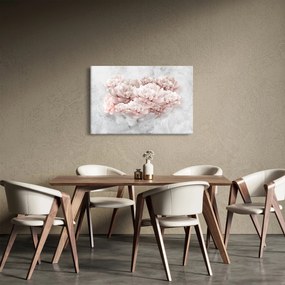 Tablou - Flori roz pe perete (90x60 cm)
