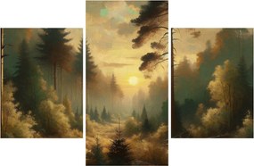 Tablou - Soare strălucind prin pădure (90x60 cm)