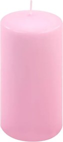 Set de lumânări pilon, 15 cm, Ø 7,5 cm, roz, 2 bucăți