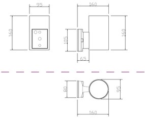 Aplica de perete exterior protectie IP54 Rando negru