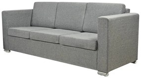Set canapele, 2 piese, gri deschis, material textil Gri deschis, 2 locuri + 3 locuri