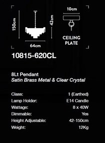 Candelabru cristal design lux decorativ Belle 8L