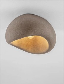 Plafoniera design modern, Stone Brown, AERE, L 50cm