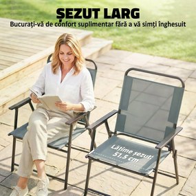 Outsunny scaun pliabil compact pentru terasă | Aosom Romania