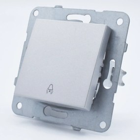 Intrerupator simplu cu revenire, Argintiu, 10A, Panasonic Arkedia Slim/Karre Plus