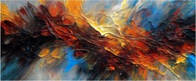 Tablou - Textura culorii (120x50 cm)