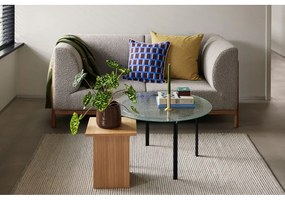 Măsuță de cafea neagră rotundă cu blat din sticlă ø 80 cm Orbit – Hübsch