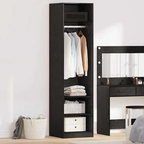 vidaXL Dulap cu raft cu depozitare Stejar negru 50 x 50 x 200 cm Lemn compozit