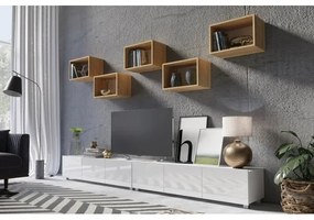 Poliță de perete PAVO 32,5x50 cm, stejar auriu