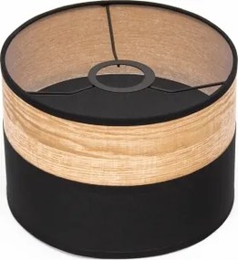 Lustră suspendată pe cablu ALBA, 1xE27/15W/230V, Ø 20 cm, negru/maro