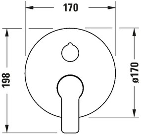 Duravit DC4210012046 - Baterie de duș pentru montaj încastrat D-CODE, negru mat