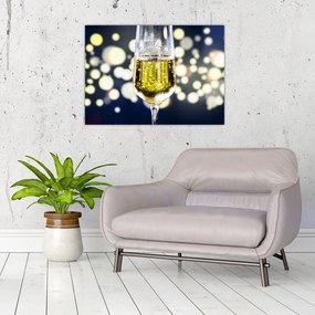 Tablou pe sticlă cu șampanie (70x50 cm)