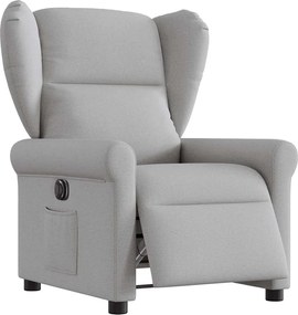 vidaXL Scaun reclinabil electric Cloud Grey Fabric