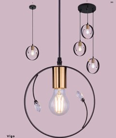 Pendul design modern VIGO negru 15346-1 GL