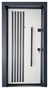 Usa metalica de exterior cu izolatie si vizor Novo Doors NDS1000S, Din compozit, 2 yale, Kit complet, Pentru case, (Culoare: Stejar Deschis, Sens
