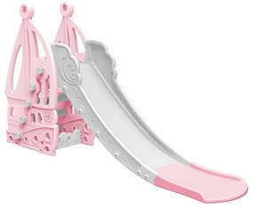 Tobogan Pentru Copii NOVOKIDS™ Nala Castle , Pentru Interior si Exterior, 185 centimetri panta alunecare, Maxim 40 Kg, Model Castel , Roz