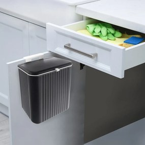 Coș de gunoi negru din plastic 13 l – Orion