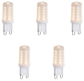 Set de 5 becuri LED G9 dimabile Opal 1.2W 100 lm 2200K