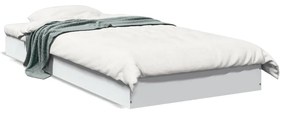 842077 vidaXL Cadru de pat, alb, 75x190 cm, lemn prelucrat