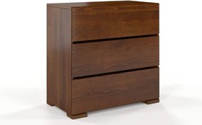 Comodă lemn masiv TerraCraft Pin 3 Sertare, 80 × 45 × 81 cm - Natural