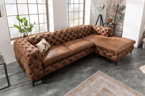 Coltar design Chesterfield, Microfibra, Maro Antic, MODERN BAROCK