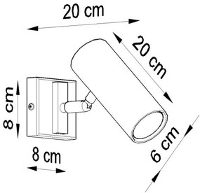Spot de perete DIREZIONE 1xGU10/40W/230V alb