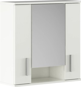 Dulap suspendat cu oglindă, alb mat, LESSY NEW 01