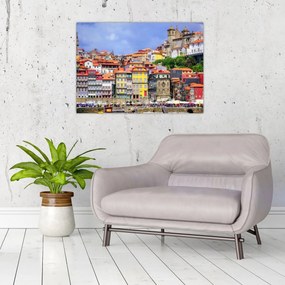 Tablou pe sticlă - Ribeira, Portugalia (70x50 cm)