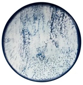 Set de veselă 24 piese albastră/porțelan