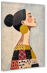 Tablou cu detalii pictate manual 70x100 cm Mae – Styler