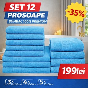 Set 12 Prosoape Premium Bumbac 100% – Moi &amp; Absorbante 🔥