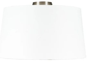 Plafoniera moderna din otel cu abajur alb 45 cm - Combi