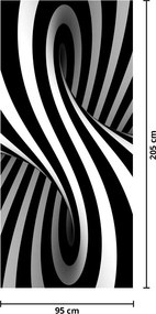 Fototapet pentru ușă - Abstracție cu dungi de zebră (95x205cm)