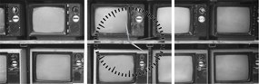 Tablou - Retro TV (cu ceas) (90x30 cm)