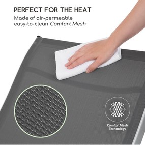 Blumfeldt Beverly Wood, leagăn de soare, scaun balansoar, aluminiu, gri