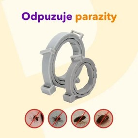 Zgardă antiparazitară pentru pisici și câini 38cm - mix de culori