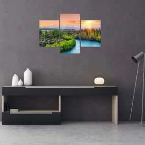 Tablou - Pădure peisaj montan (90x60 cm)