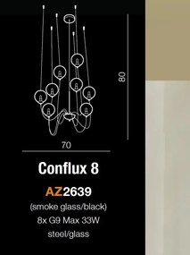 Lustra moderna cu 8 surse de lumina design deosebit CONFLUX