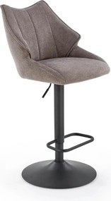 Scaun bar H122, gri - Vardo 11/negru, stofa clasica/metal, 50x54x96/11