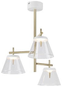 Lustra LED cu 3 brate din metal finisaj bronz si alb AVIANA 5031 RX
