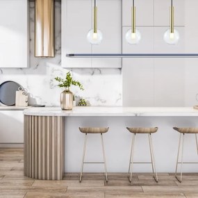 Lustră pe cablu NIKO 1xG9/9W/230V d. 15 cm auriu