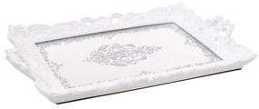 Tava cu oglinda din rasina White 41 x 27 cm